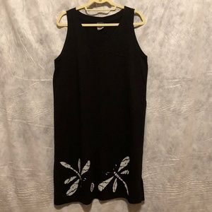 Cotton Connection Casual Black Dress Dragonfly